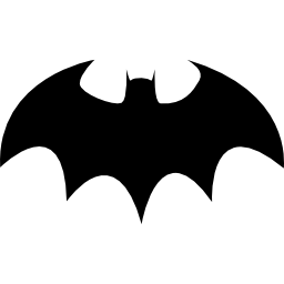 Bat with sharp wings silhouette - Free animals icons