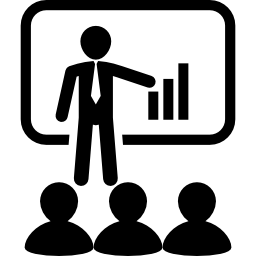 Businessman discussing a business report - Free business icons