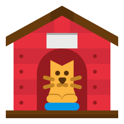 Cat House Icon Vector Illustration