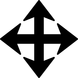 Cross variant with arrow edges - Free arrows icons