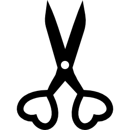 Scissors with hearts - Free Tools and utensils icons