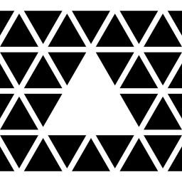 Triangle inside a square of small triangles - Free shapes icons