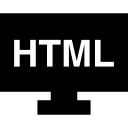 Monitor screen with html letters - Free Tools and utensils icons