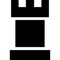 Forma de peça de xadrez de torre negra - ícones de formas grátis