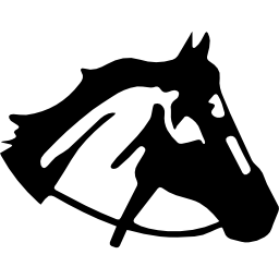 Horse head right side view silhouette - Free animals icons