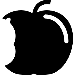 Apple with big bite - Free food icons