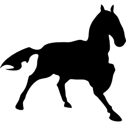 Horse making a pose silhouette - Free animals icons