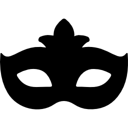 Carnival mask black shape - Free shapes icons