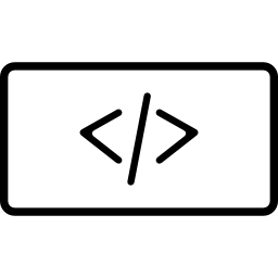 Code signs in a rectangle - Free signs icons