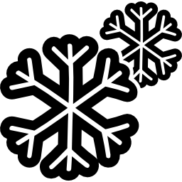 Snowflakes couple hand drawn outlines - Free weather icons