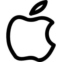 Apple brand hand drawn logo outline - Free logo icons