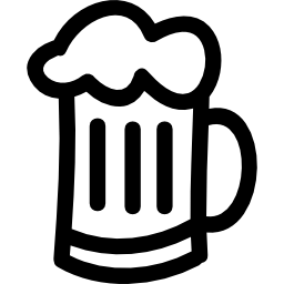 Beer jar hand drawn outline - Free food icons