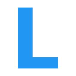 the letter l in blue