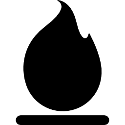 Design PNG E SVG De Silhueta De Fogo Preto Para Camisetas