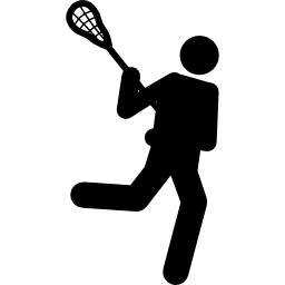 Lacrosse silhouette of a person with a racquet - Free sports icons