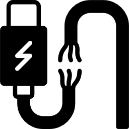 Broken cable - Free electronics icons