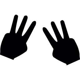 Number six with six fingers - Free gestures icons