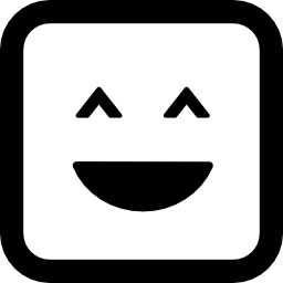 Smiley square face - Free interface icons