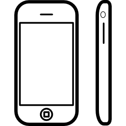 Phone of rounded shape from side and front view - Free Tools and ...