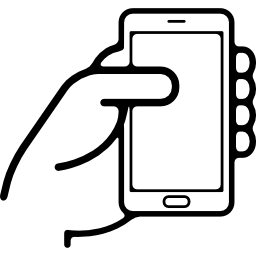 Hand holding a cellphone - Free Tools and utensils icons