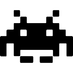 Alien pixelated shape of a digital game - Free shapes icons