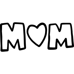 the word mom in bubble letters