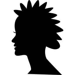 Female short hair style silhouette - Free people icons