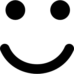 Smiling emoticon square face - Free interface icons