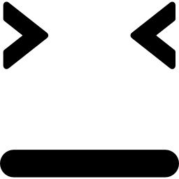 Rosto quadrado do emoticon anulado - ícones de interface grátis