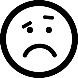 Sad rounded square emoticon - Free interface icons