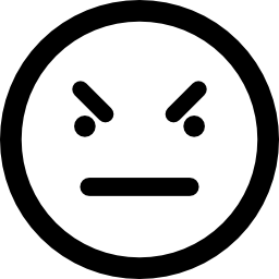 Bad emoticon square face - Free interface icons