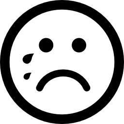 Crying emoticon rounded square face - Free interface icons