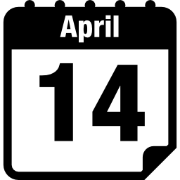 April 14 calendar page day - Free interface icons