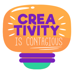 Creativity sticker