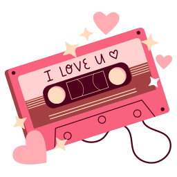 Cassette tape sticker