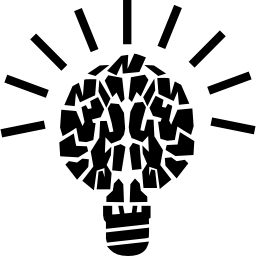 Light brain education symbol - Free education icons