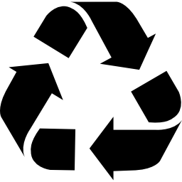 Recycle symbol of three arrows - Free arrows icons