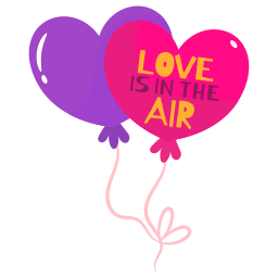 Love is in the air sticker
