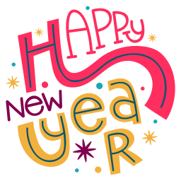 Happy new year sticker