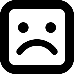 Sad emoticon square face - Free interface icons