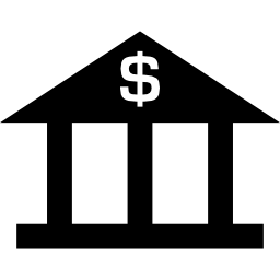 Bank with dollar sign - Free signs icons