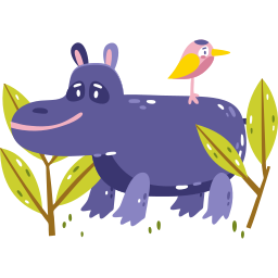 Hippo sticker