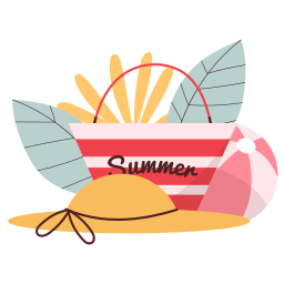Summer holidays sticker