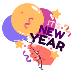 año nuevo sticker