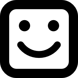 Smile square face - Free interface icons