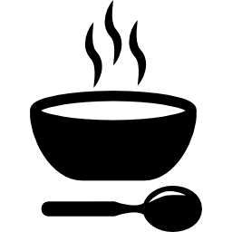 Soup Hot Bowl With Spoon Free Food Icons