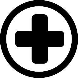 Hospital medical signal of a cross in a circle - Free medical icons