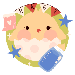 ducha de bebé sticker