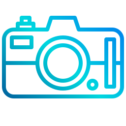 Neon Pink Camera Icon