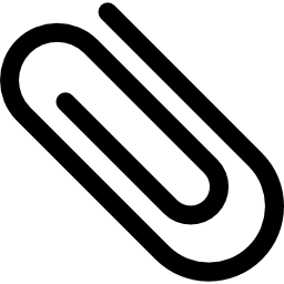 Attach paperclip diagonal symbol - Free interface icons